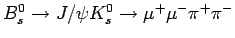 $B^0_s \rightarrow J/\psi K^0_s \rightarrow \mu^+ \mu^- \pi^+ \pi^-$