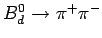 $B^0_d \rightarrow \pi^+ \pi^-$
