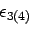 \begin{displaymath}
\epsilon_{3(4)} = \frac{\text{Nombre de fois qu'un amas est trouv\'e dans le d\'etecteur 3(4)}}{\text{Nombre de traces}}.
\end{displaymath}