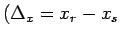 $\Delta_y = y_r - y_s$