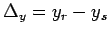 $\Delta_z = z_r - z_s)$