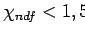 $\chi_{ndf} < 1$